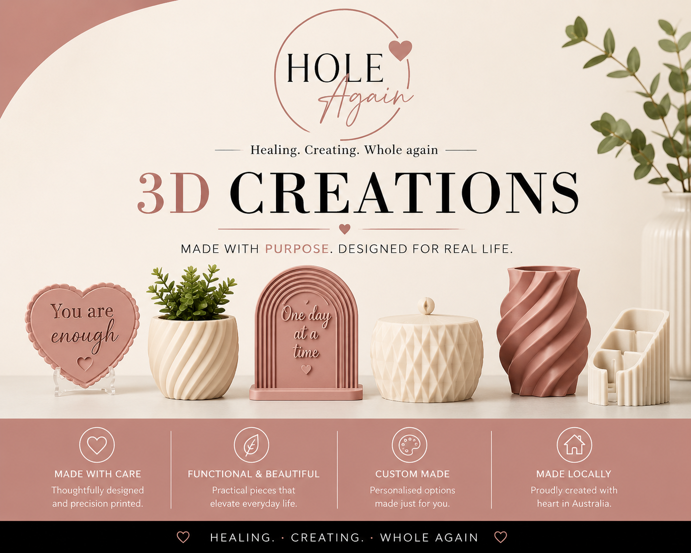Handcrafted 3D Printed Creations