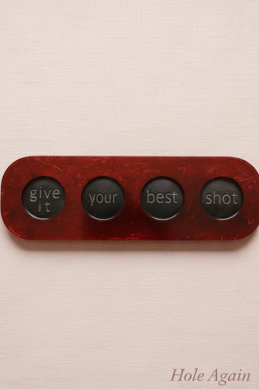 Hand‑Poured Resin Shot Paddle — “Give Your Best Shot”