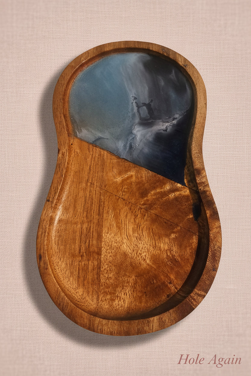 Resin Infused Wooden Tray — Small