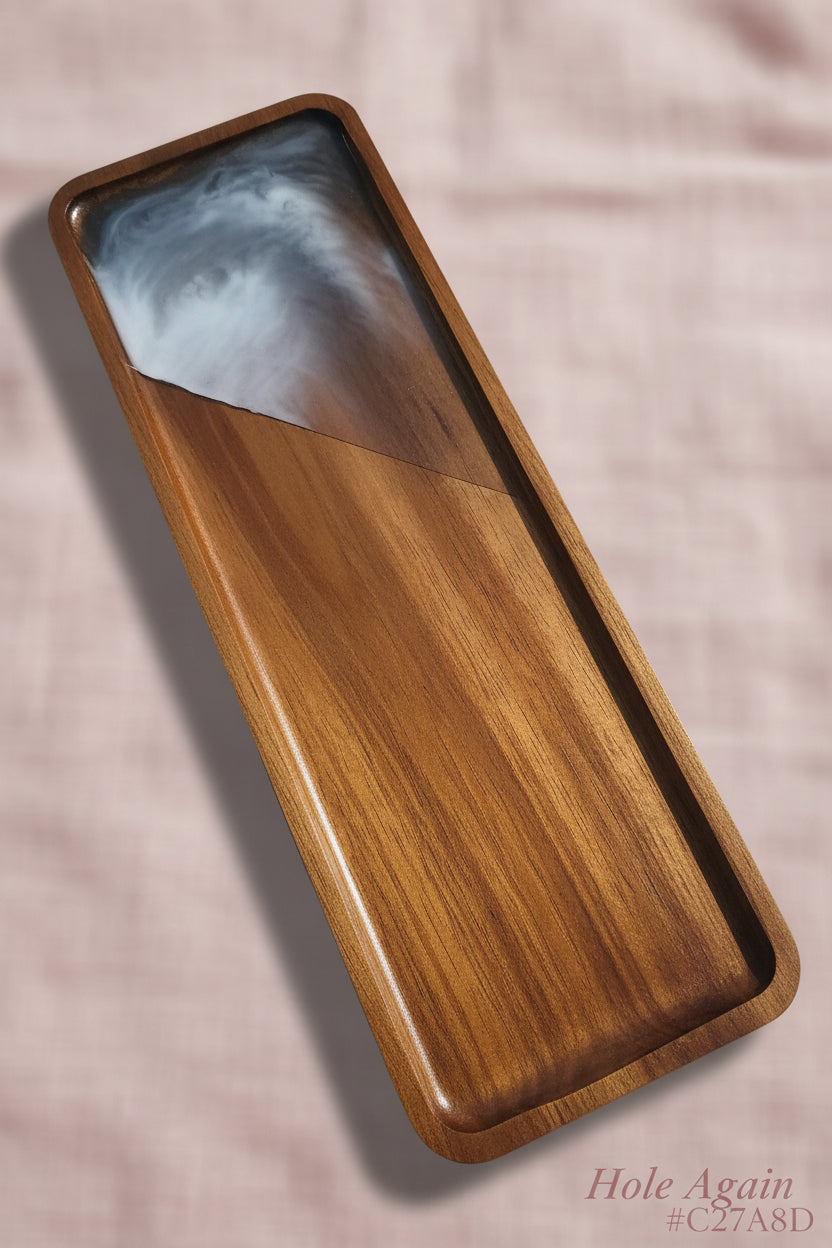 Handcrafted Resin Serving Board – 10.5 × 29 cm