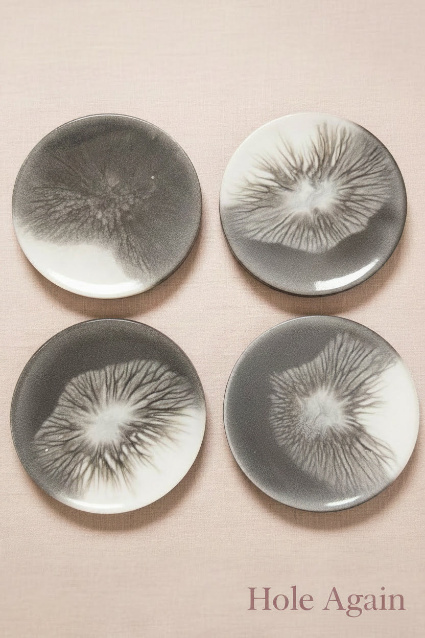 Handcrafted Resin Coasters — Square & Round (Set of 4 or 6)