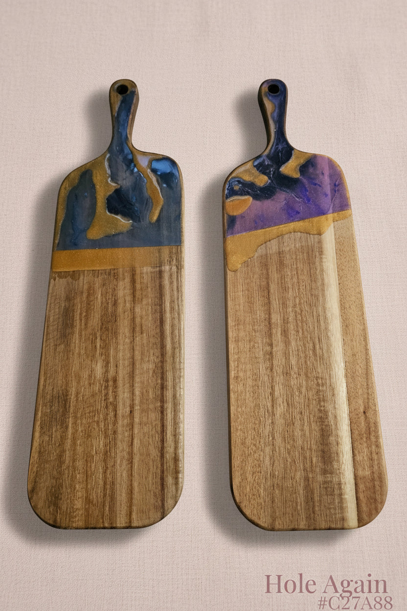 Resin‑Infused Acacia Serving Board