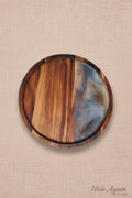 Resin Accent Bamboo Tray — Round
