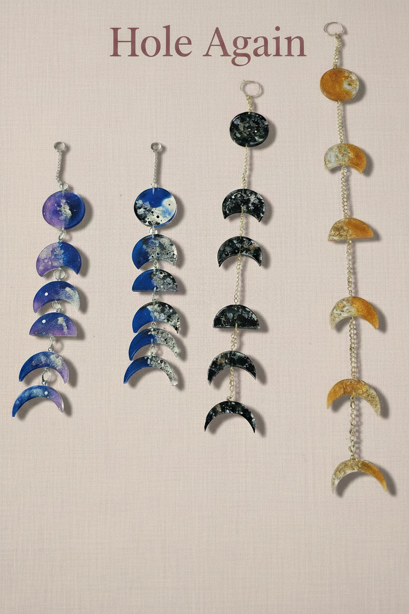 Resin 6-piece moon phase Hanging Chain